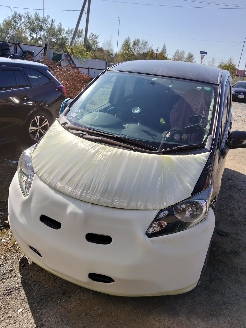 Оклейка автомобиля перед перегоном