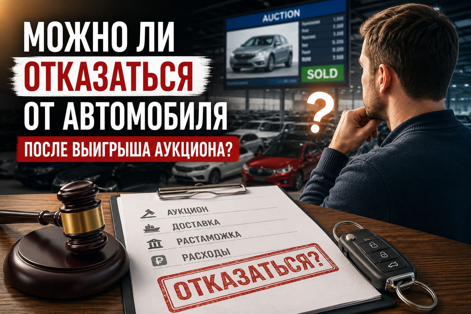 Можно ли отказаться от автомобиля после выигрыша аукциона