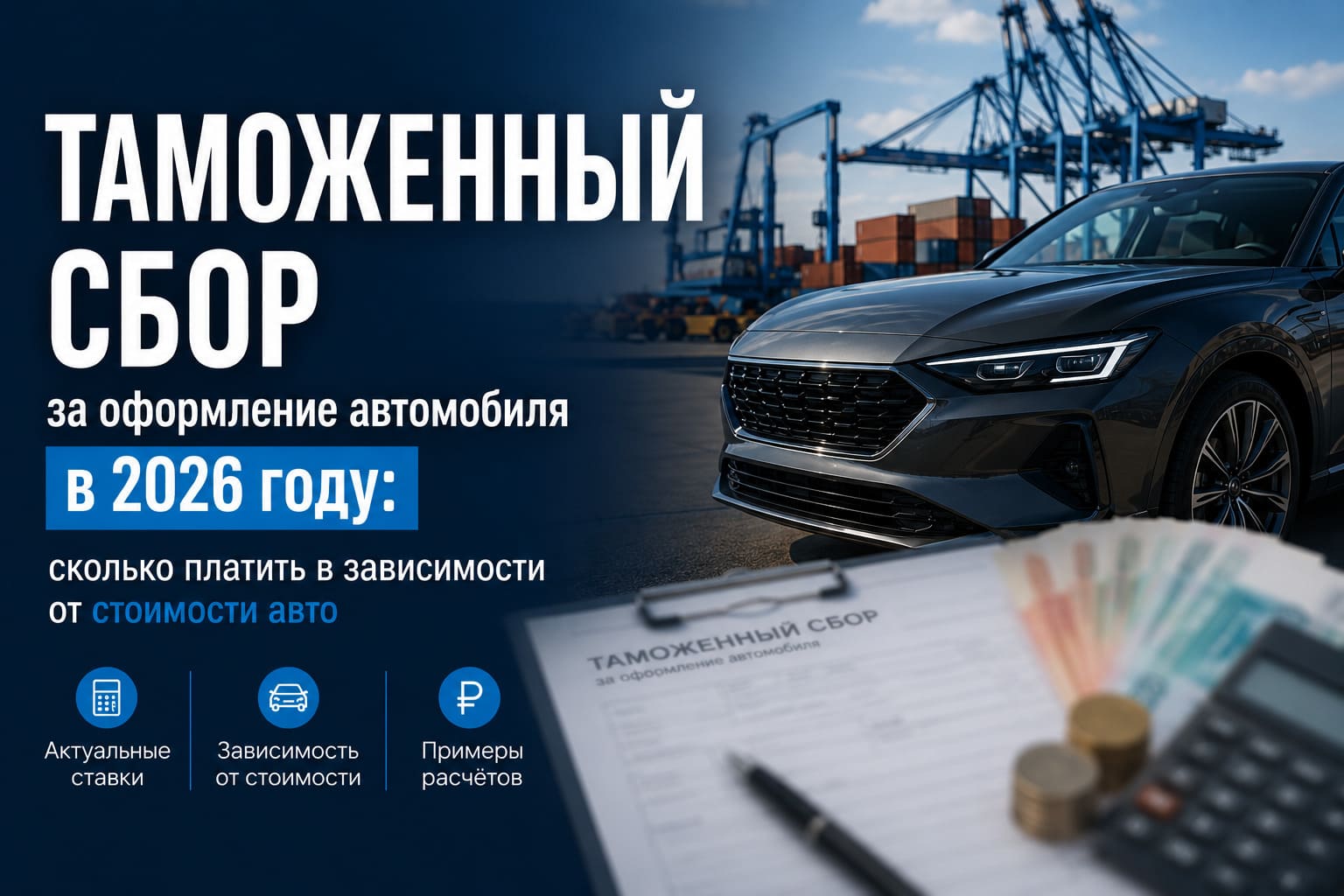 Таможенный сбор за оформление автомобиля в 2026 году: сколько платить в зависимости от стоимости авто